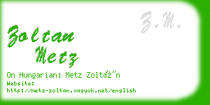 zoltan metz business card